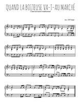 Téléchargez l'arrangement pour piano de la partition de chant-de-marins-quand-la-boiteuse-va-t-au-marche en PDF